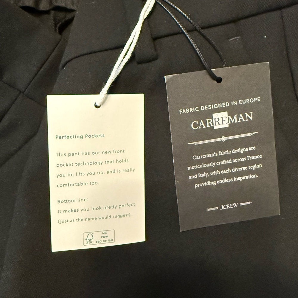 J. Crew New Cameron 4 Season Stretch Black Women's Trousers Pants NWT 8 Black - Picture 8 of 13